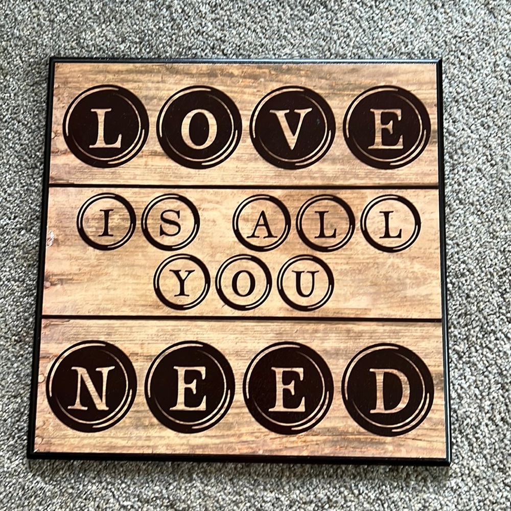 Wooden Wall Sign - Love is all you Need